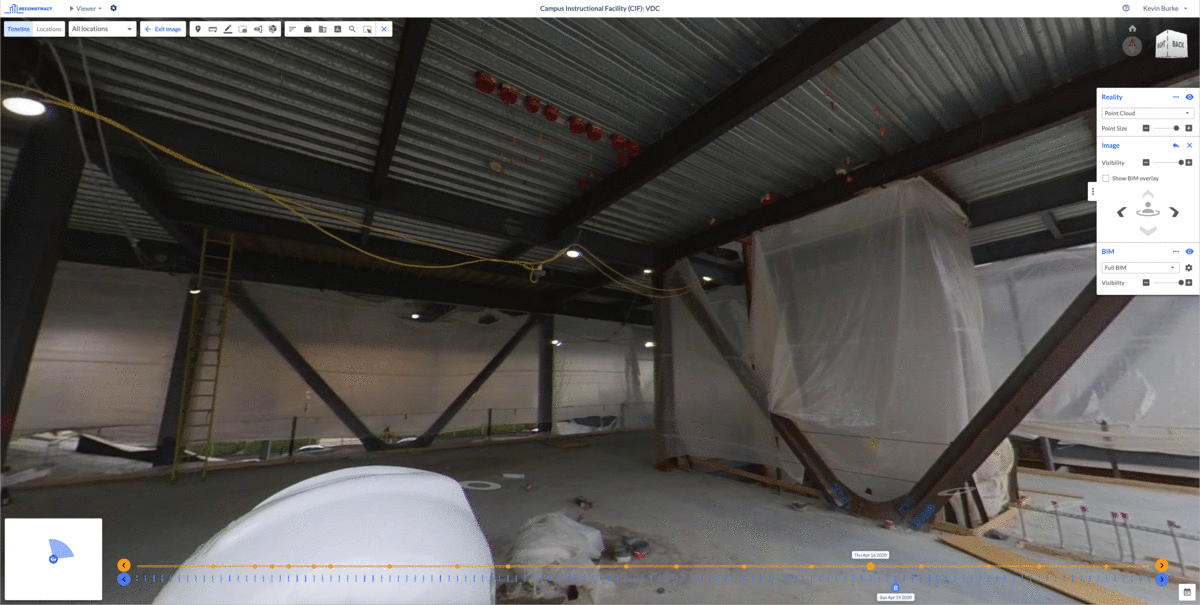 4D BIM overlay gif created with reality capture software for commercial construction