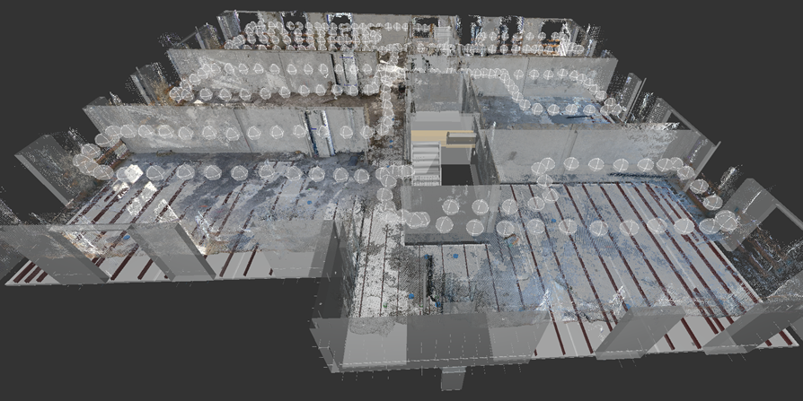 3d point cloud with BIM overlay