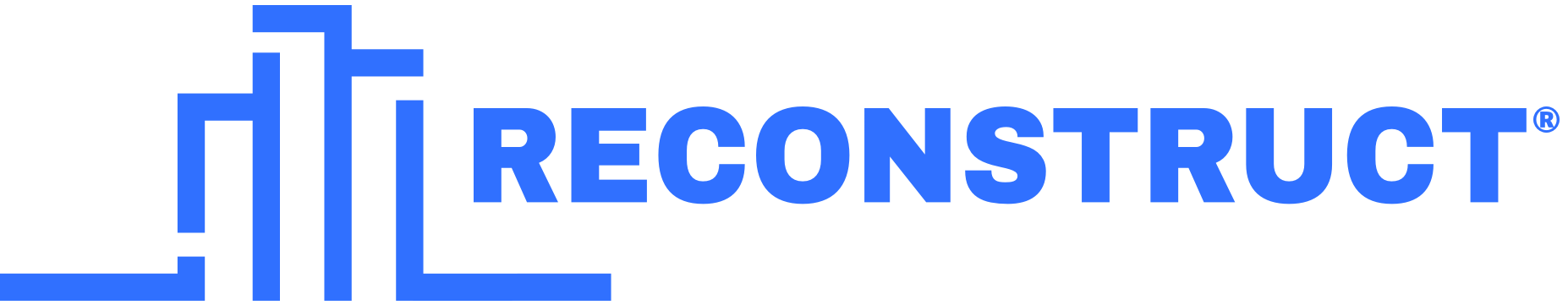 Reconstruct logo blue horizontal