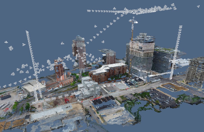 3d point cloud generated from drone photogrammetry software 