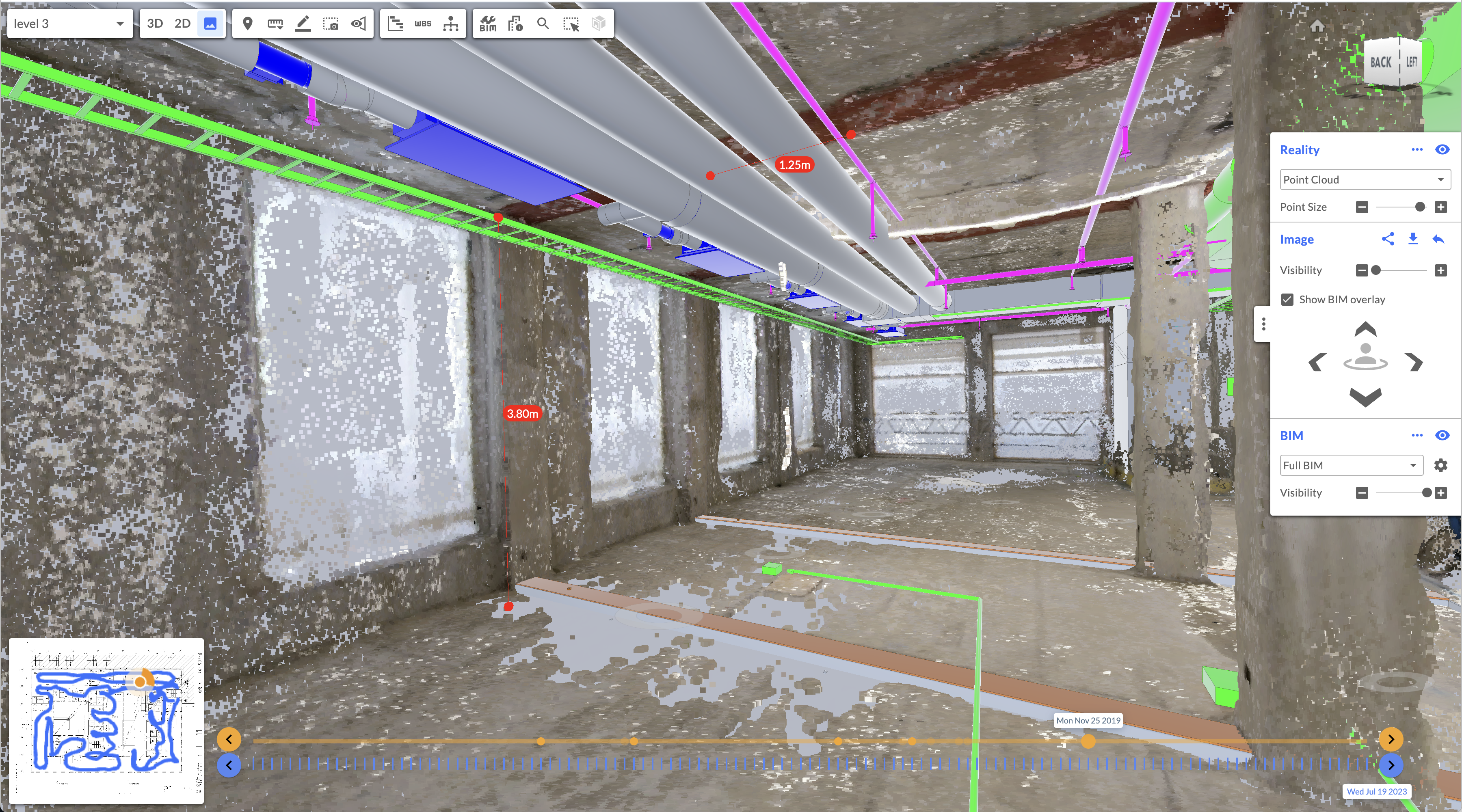 measurable 3d point cloud generated from reality mapping technology 